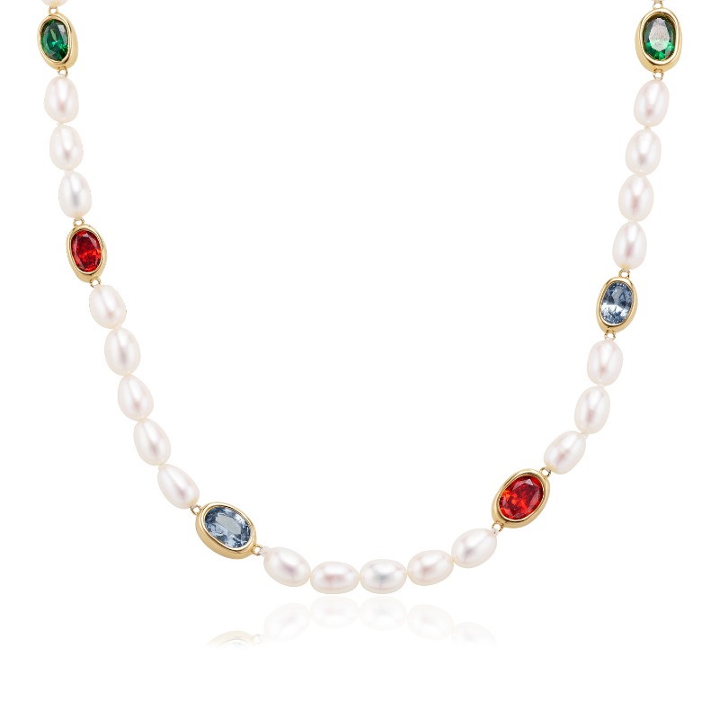 L&#039;Archipel Rainbow Pearl Necklace